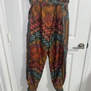 Yawanawa Stripes Paperbag Pants